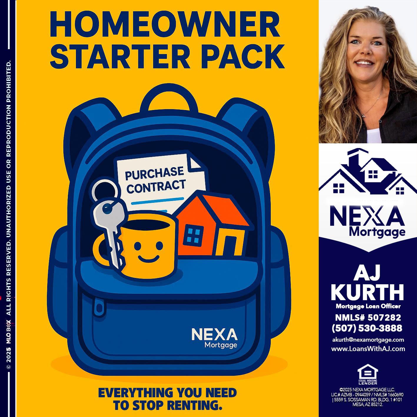 NEED A HOMEOWNER PACK.. - Amy J Kurth -Loan Officer