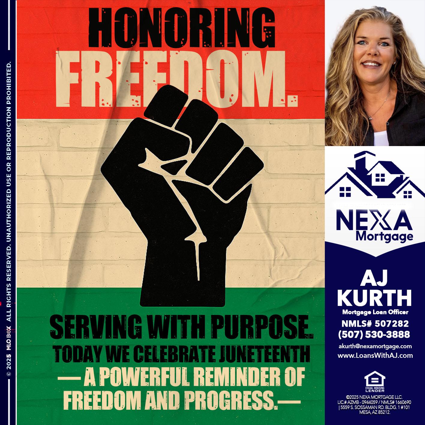 HONORING FREEDOM - Amy J Kurth -Loan Officer