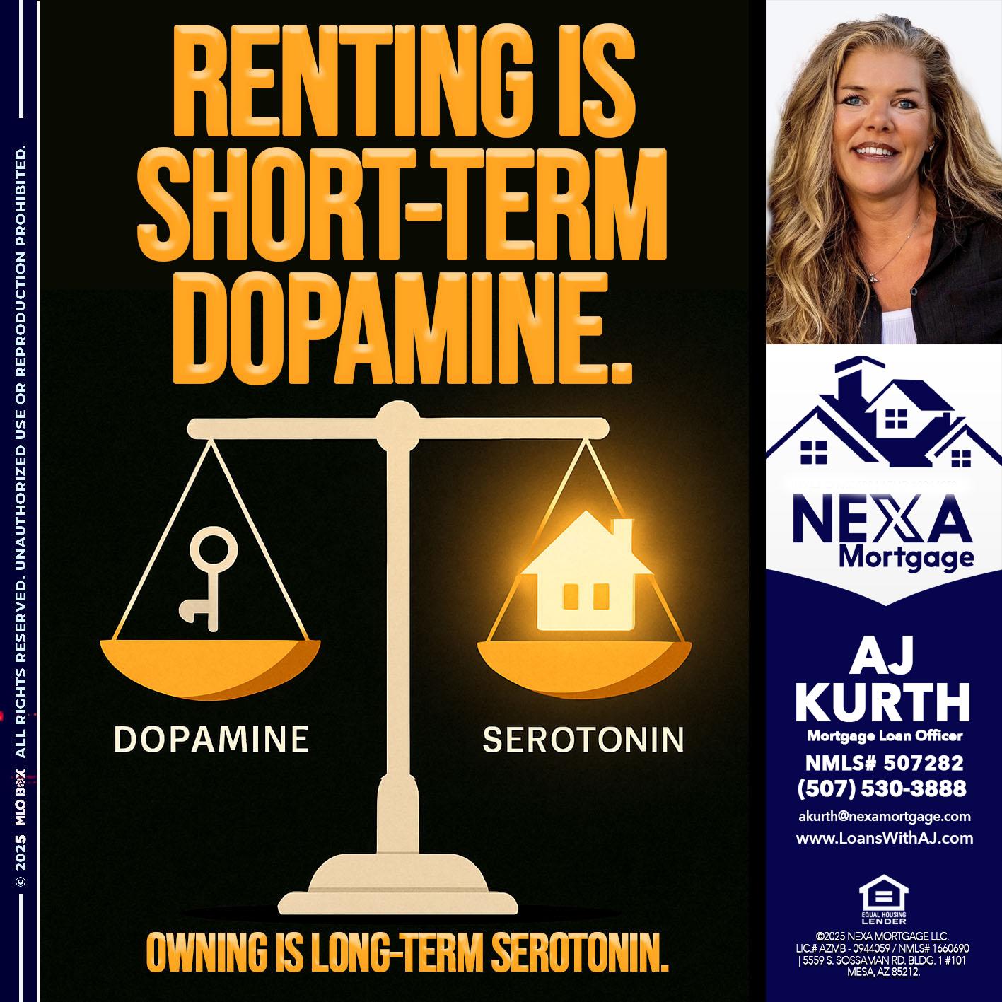 RENTING IS SHORT TERM - Amy J Kurth -Loan Officer