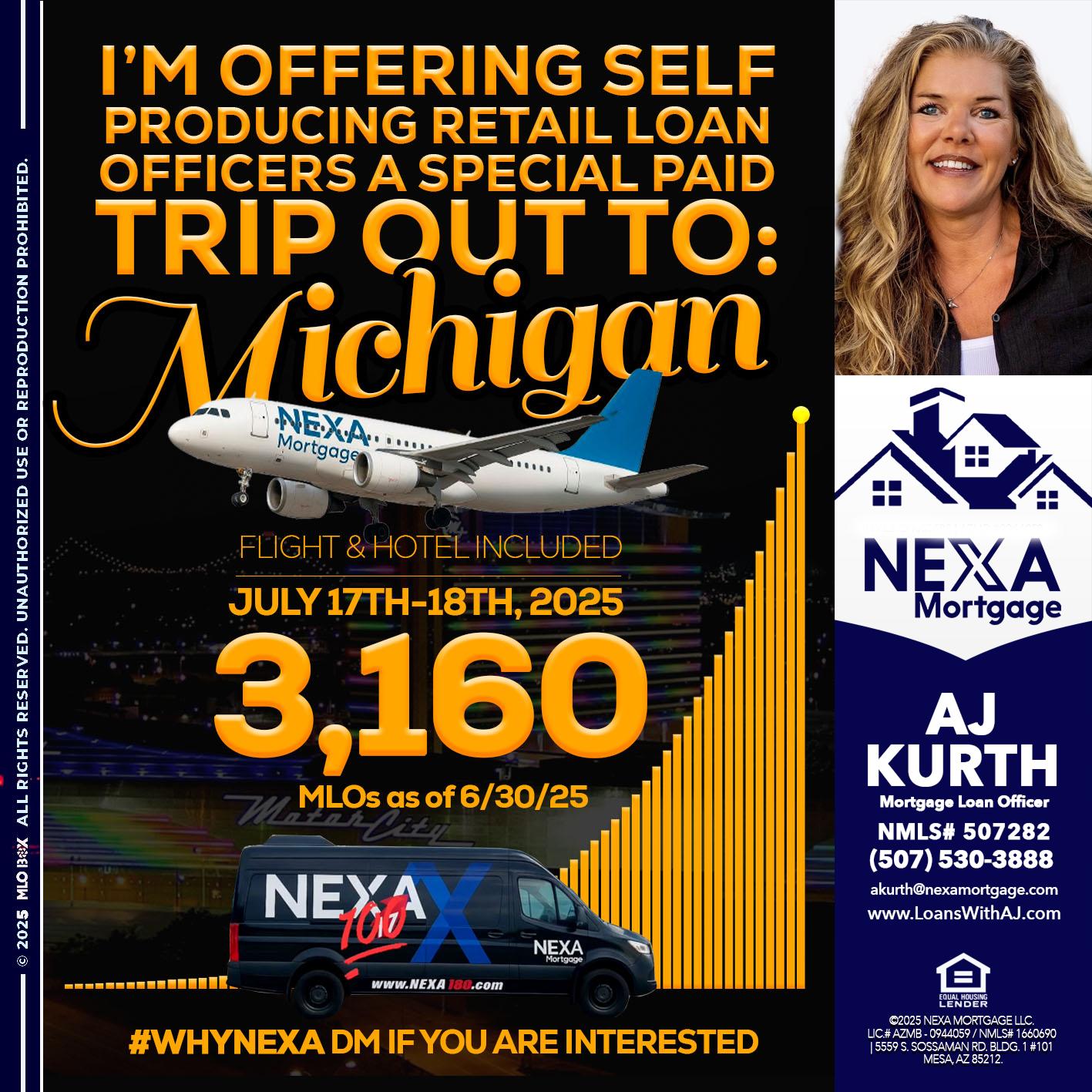 MICHIGAN TRIP - Amy J Kurth -Loan Officer