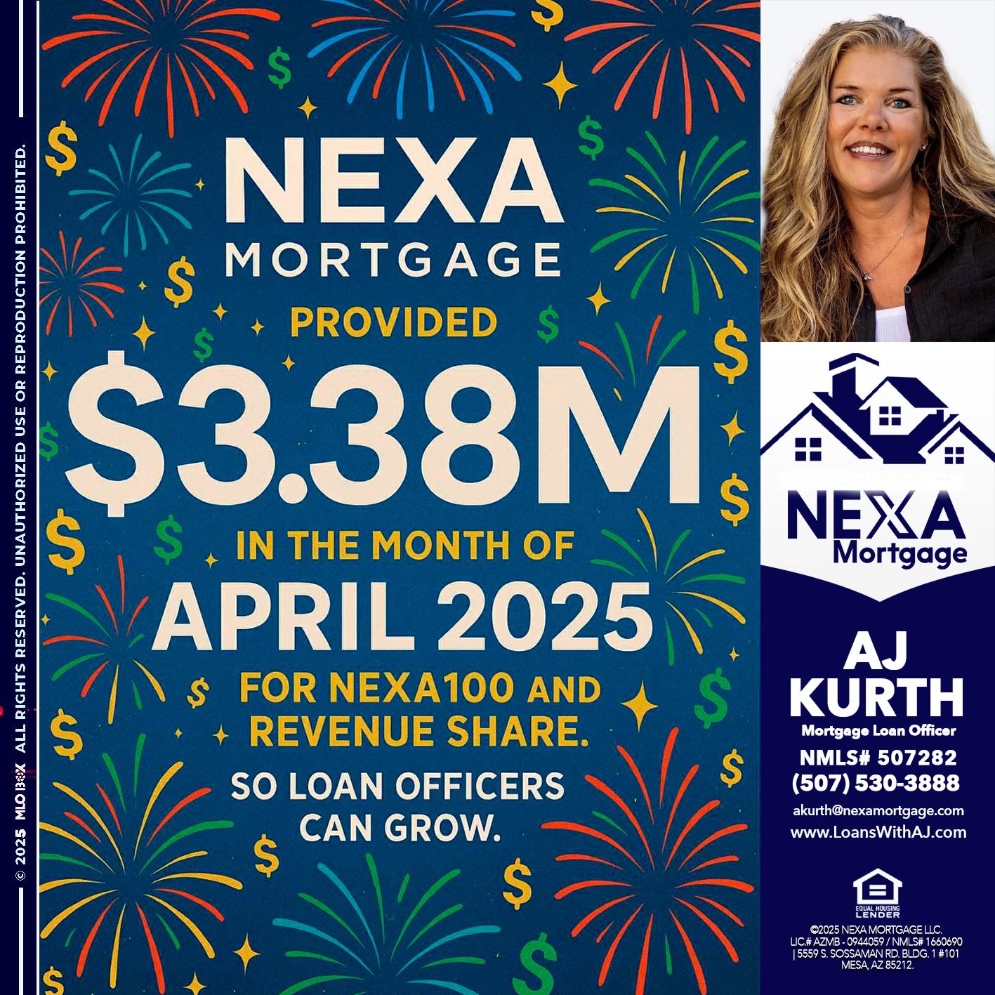 $3.38M - Amy J Kurth -Loan Officer