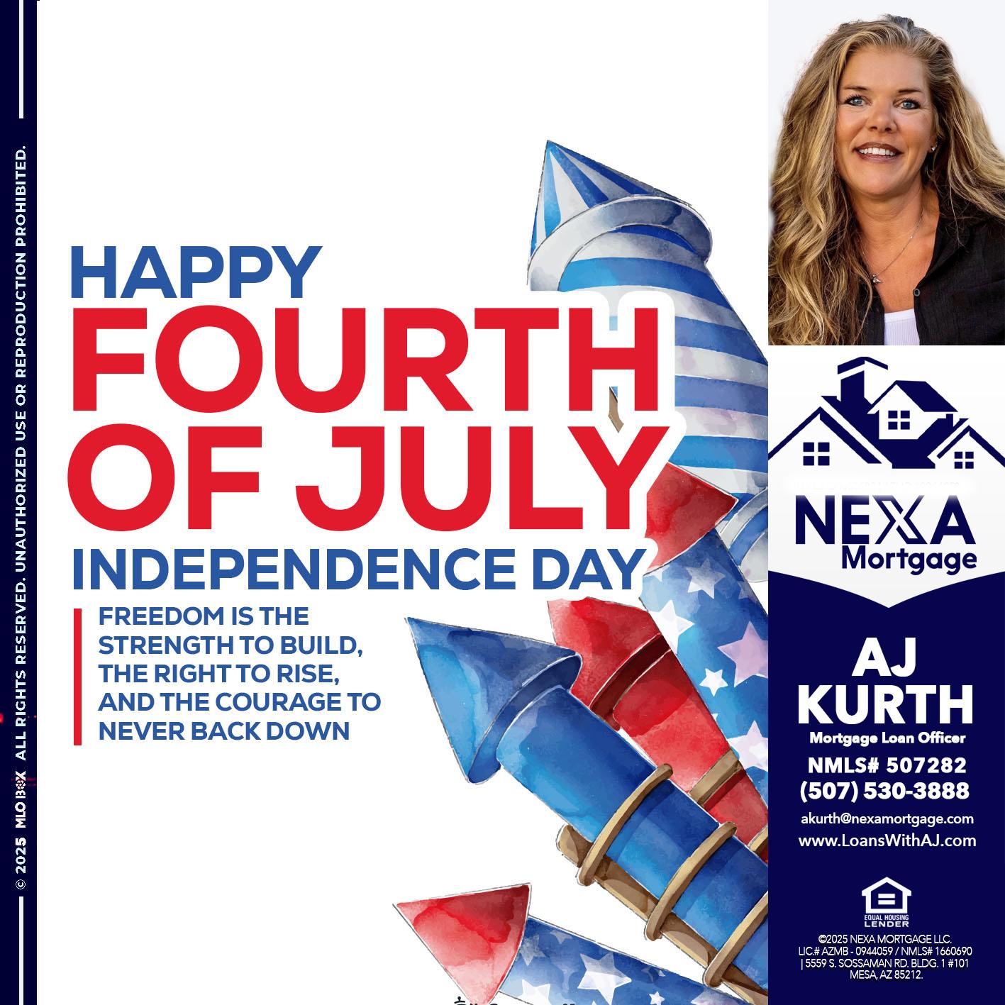 HAPPY FOURTH OF JULY - Amy J Kurth -Loan Officer