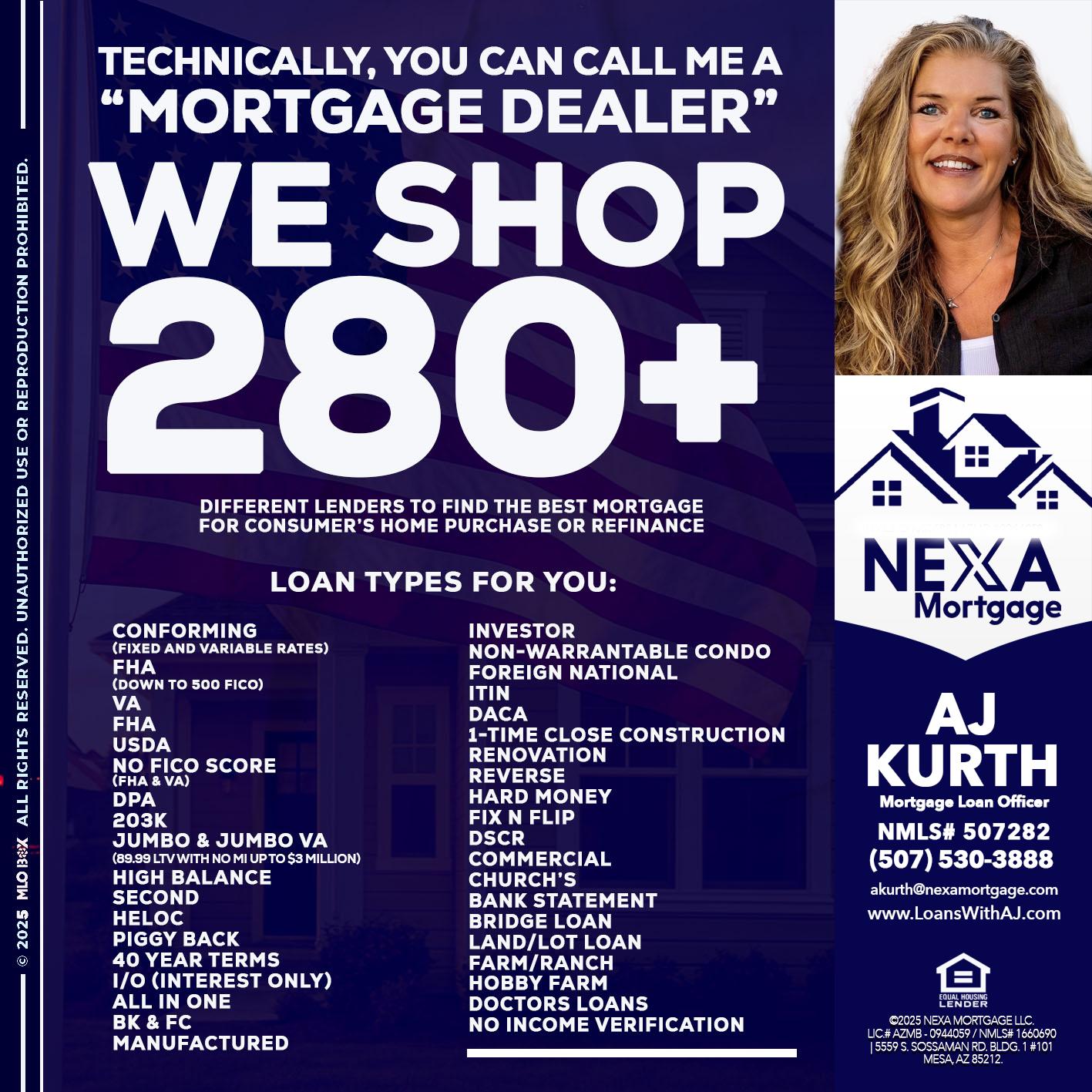 WE SHOP 280 + - Amy J Kurth -Loan Officer