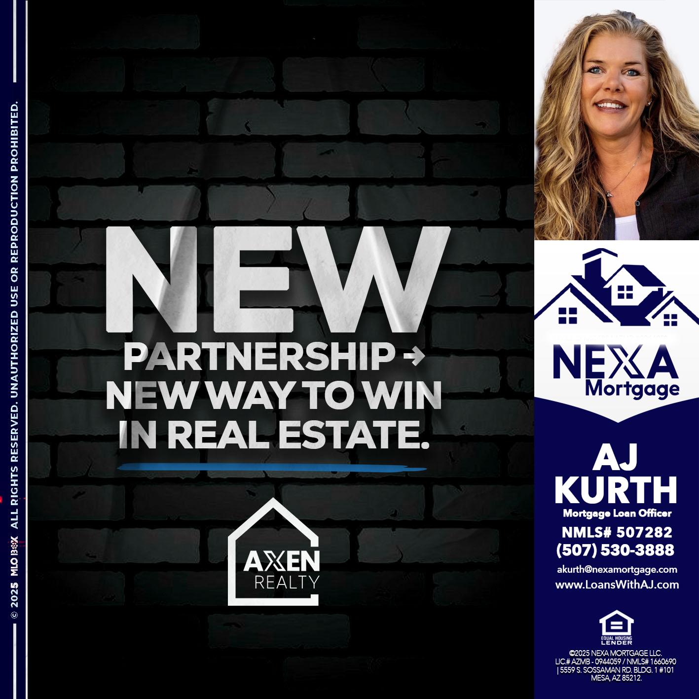new partnership - Amy J Kurth -Loan Officer