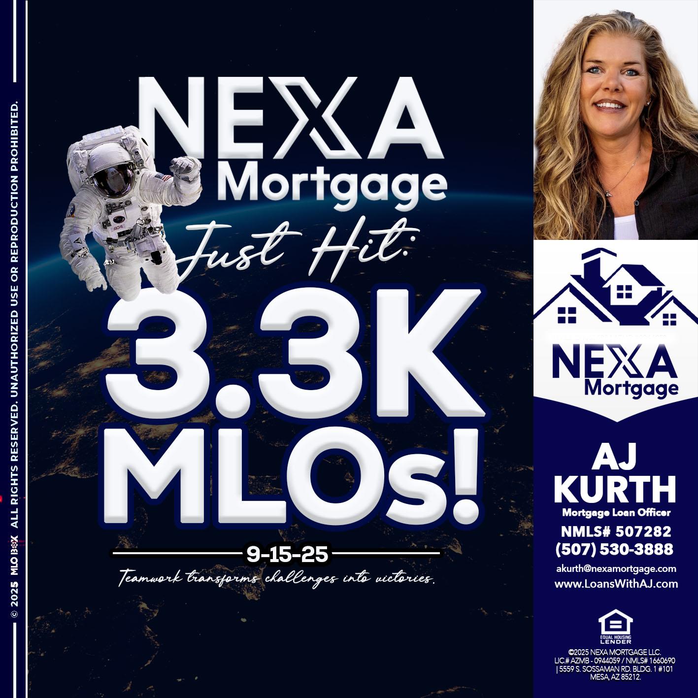 3.3K - Amy J Kurth -Loan Officer