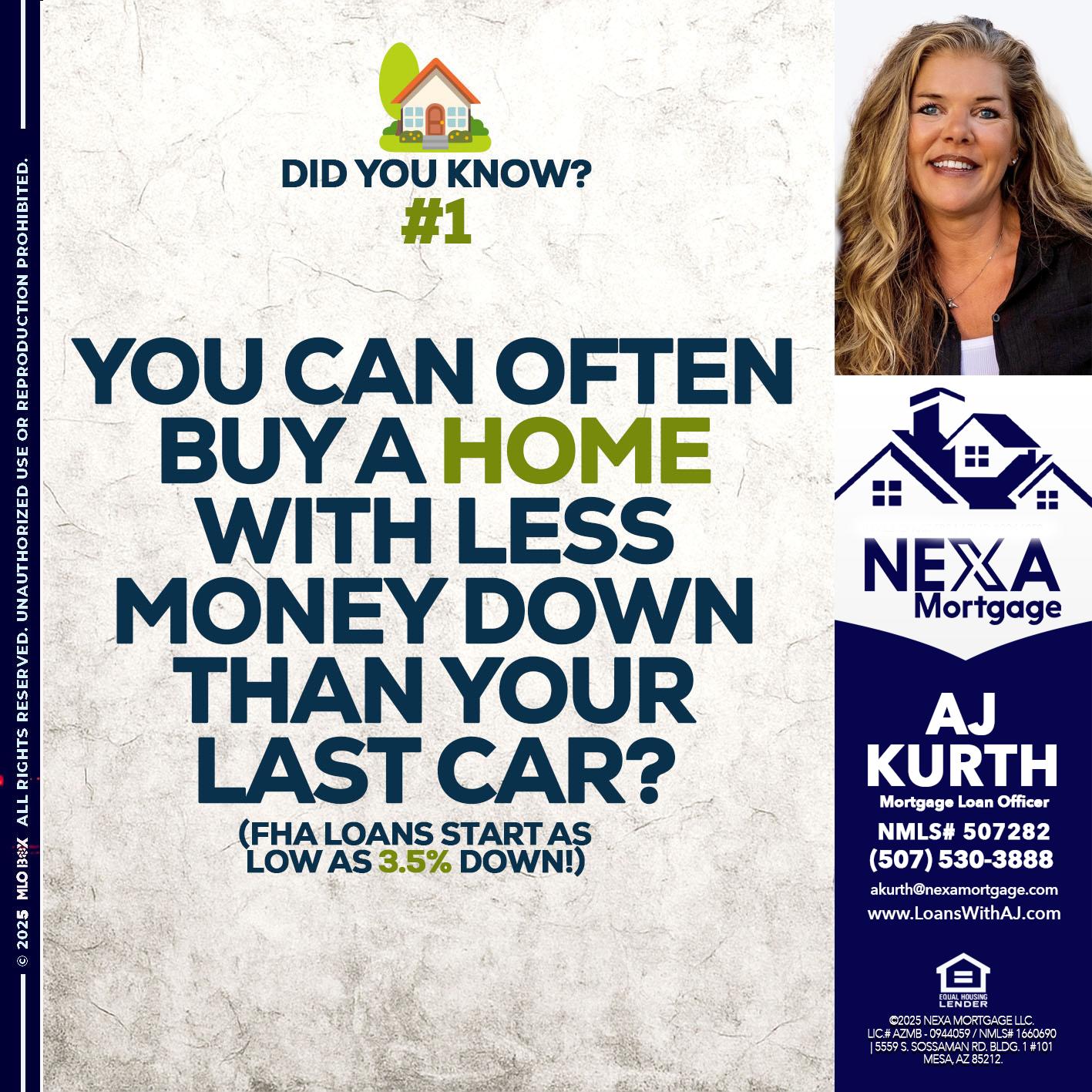 DID YOU KNOW #1 - Amy J Kurth -Loan Officer