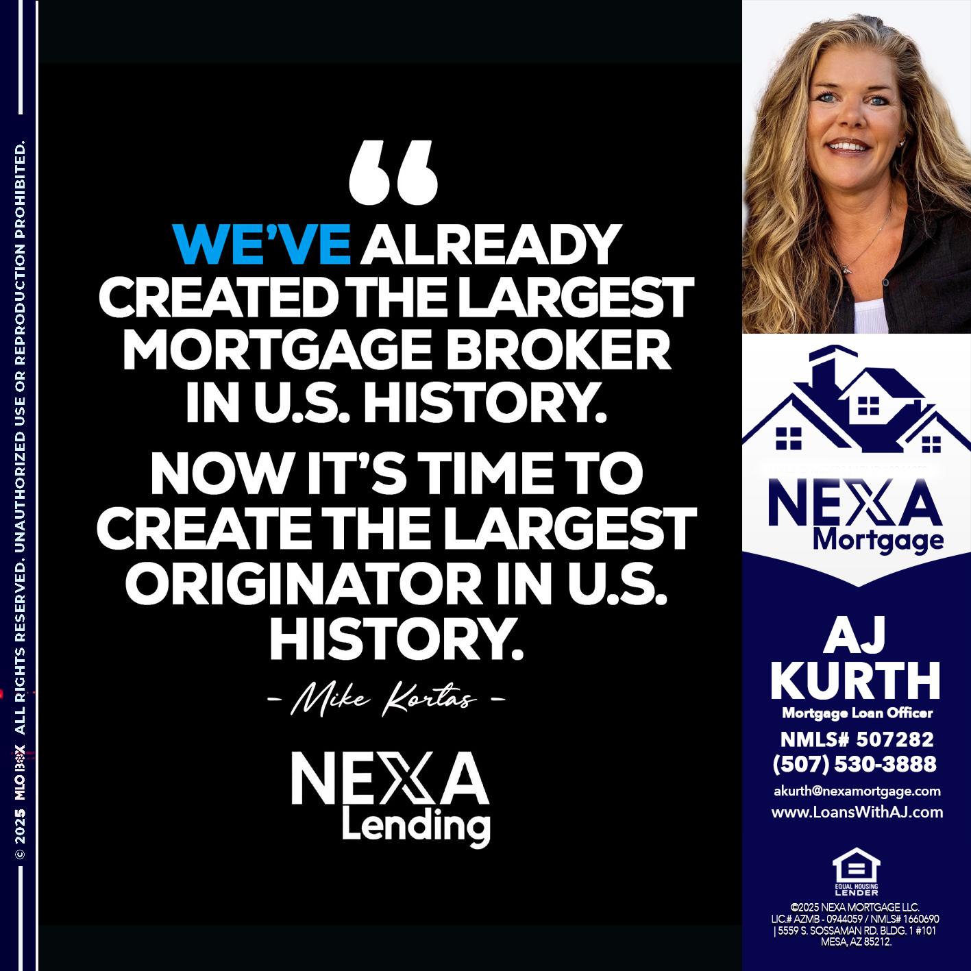 MIKE KORTAS - Amy J Kurth -Loan Officer