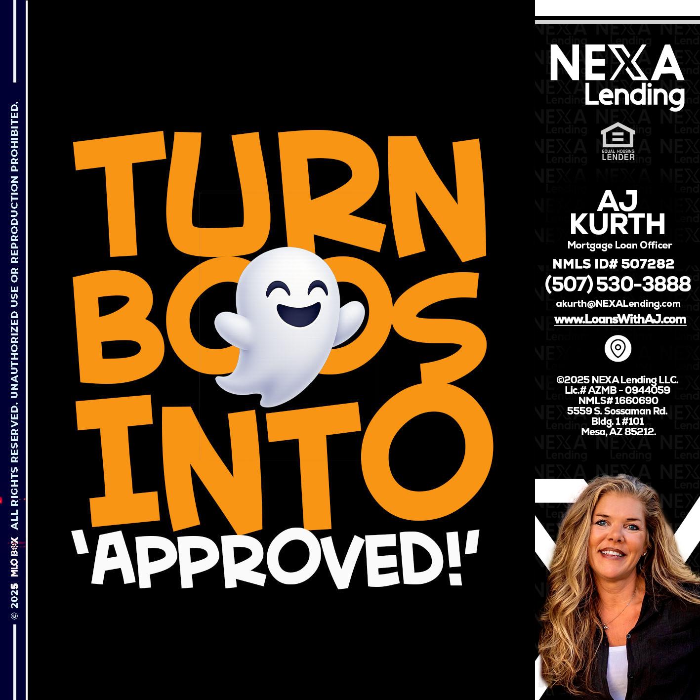 turn boos into - Amy J Kurth -Loan Officer