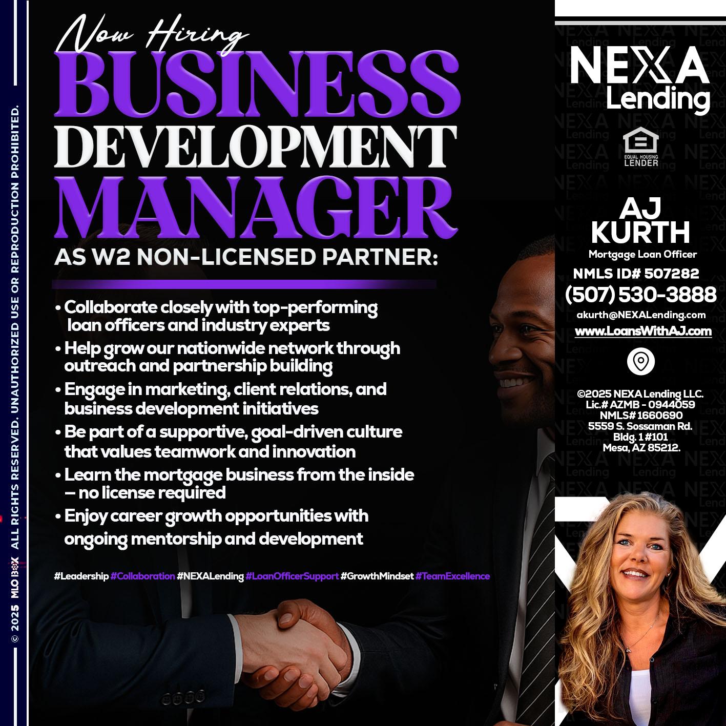 NOW HIRING - Amy J Kurth -Loan Officer