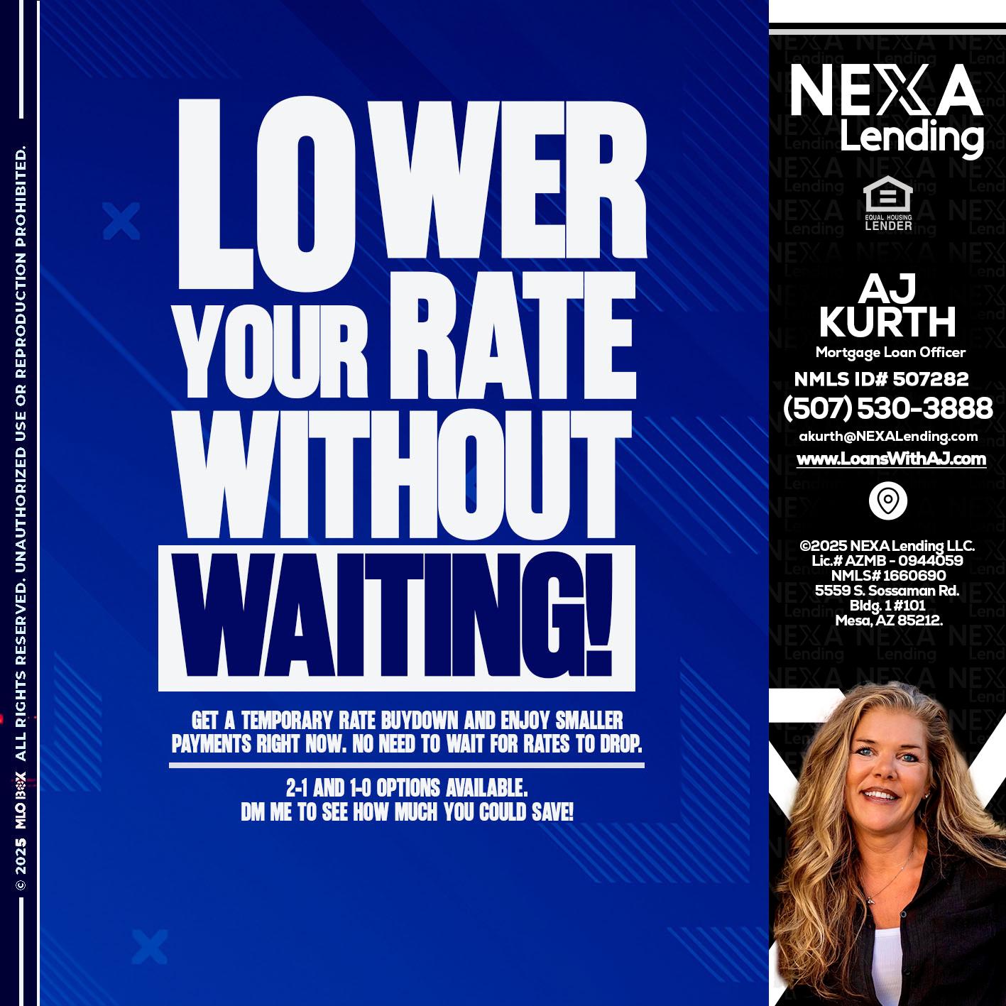 LOWER RATES - Amy J Kurth -Loan Officer