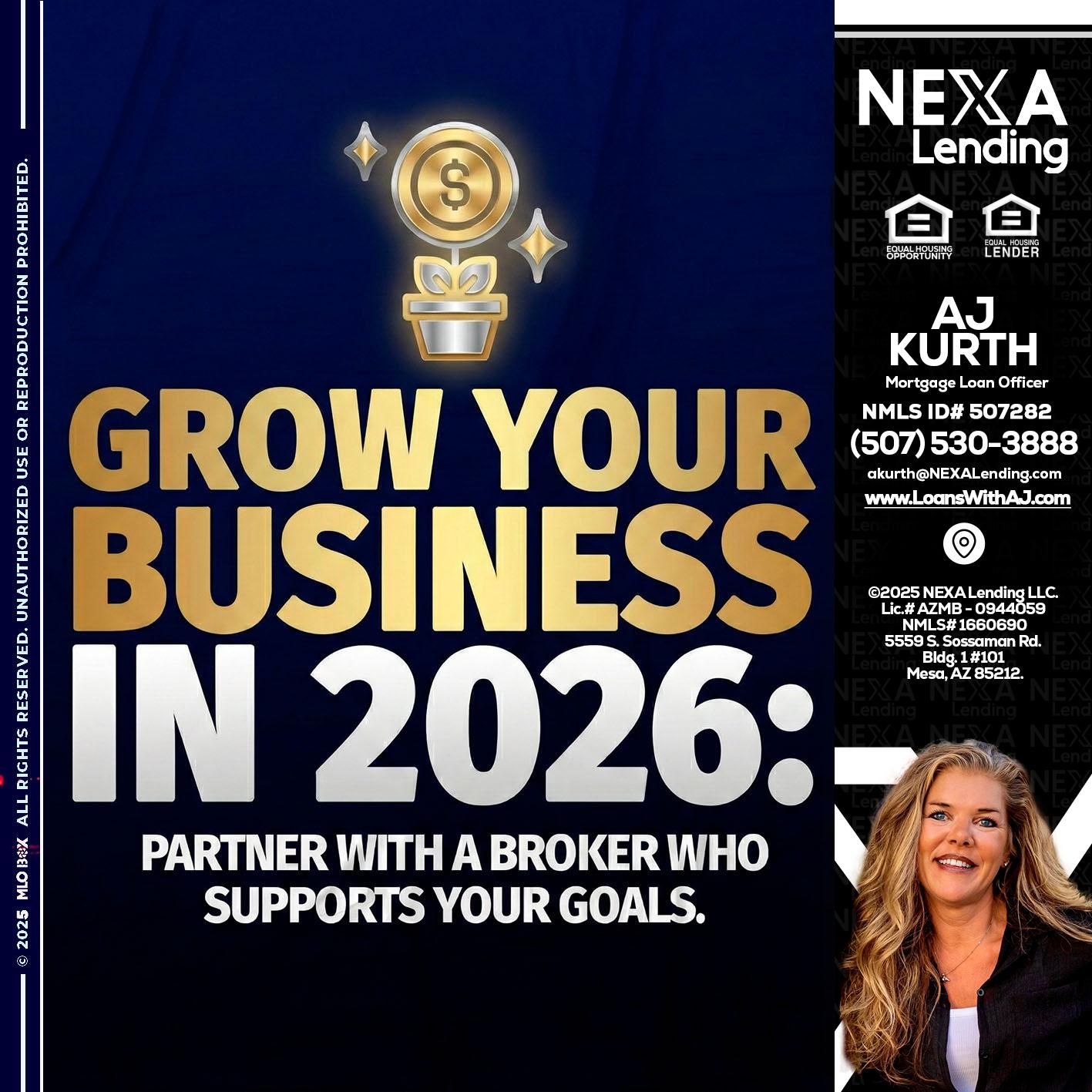 GROW YOUR BUSINESS - Amy J Kurth -Loan Officer
