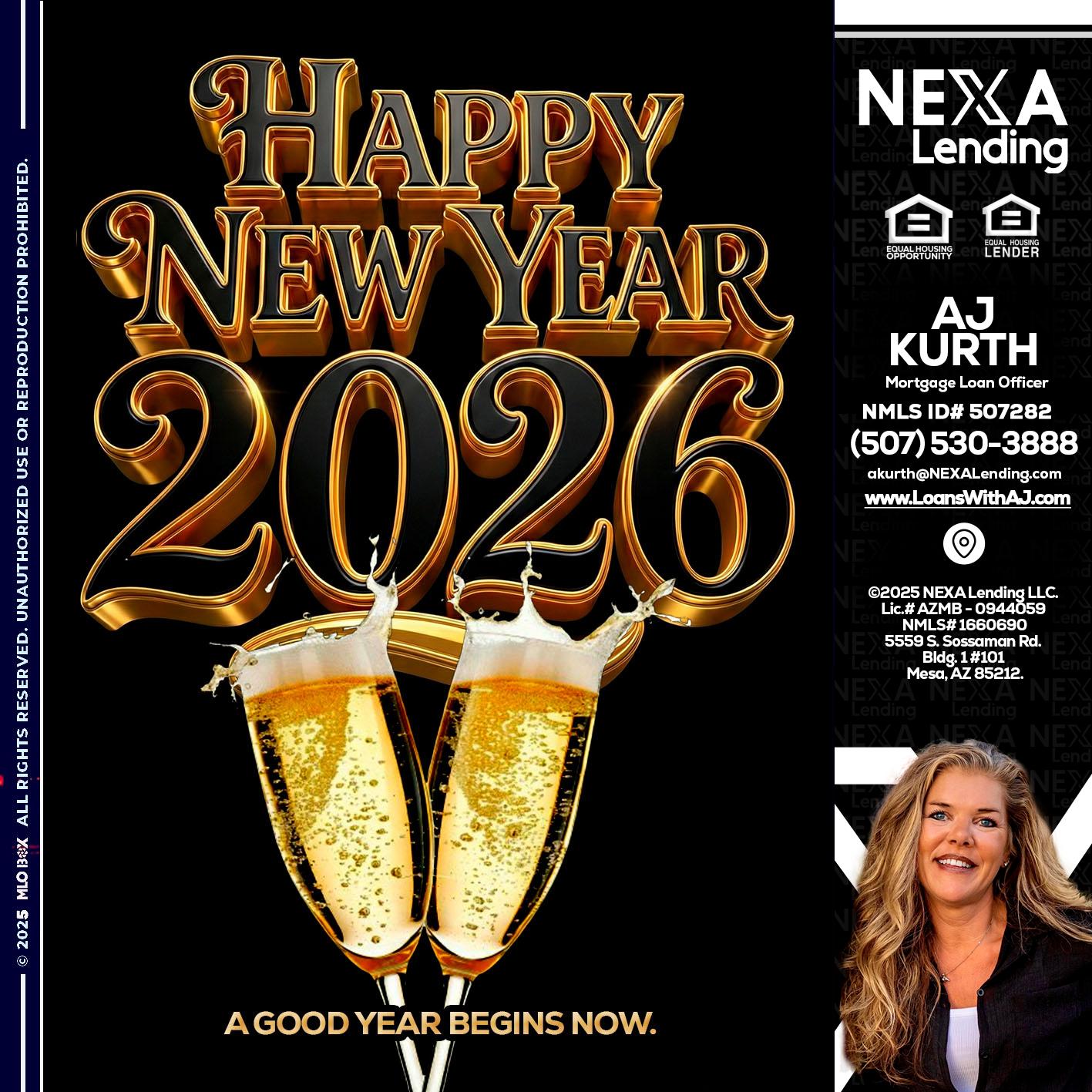 happy new year 2026 - Amy J Kurth -Loan Officer