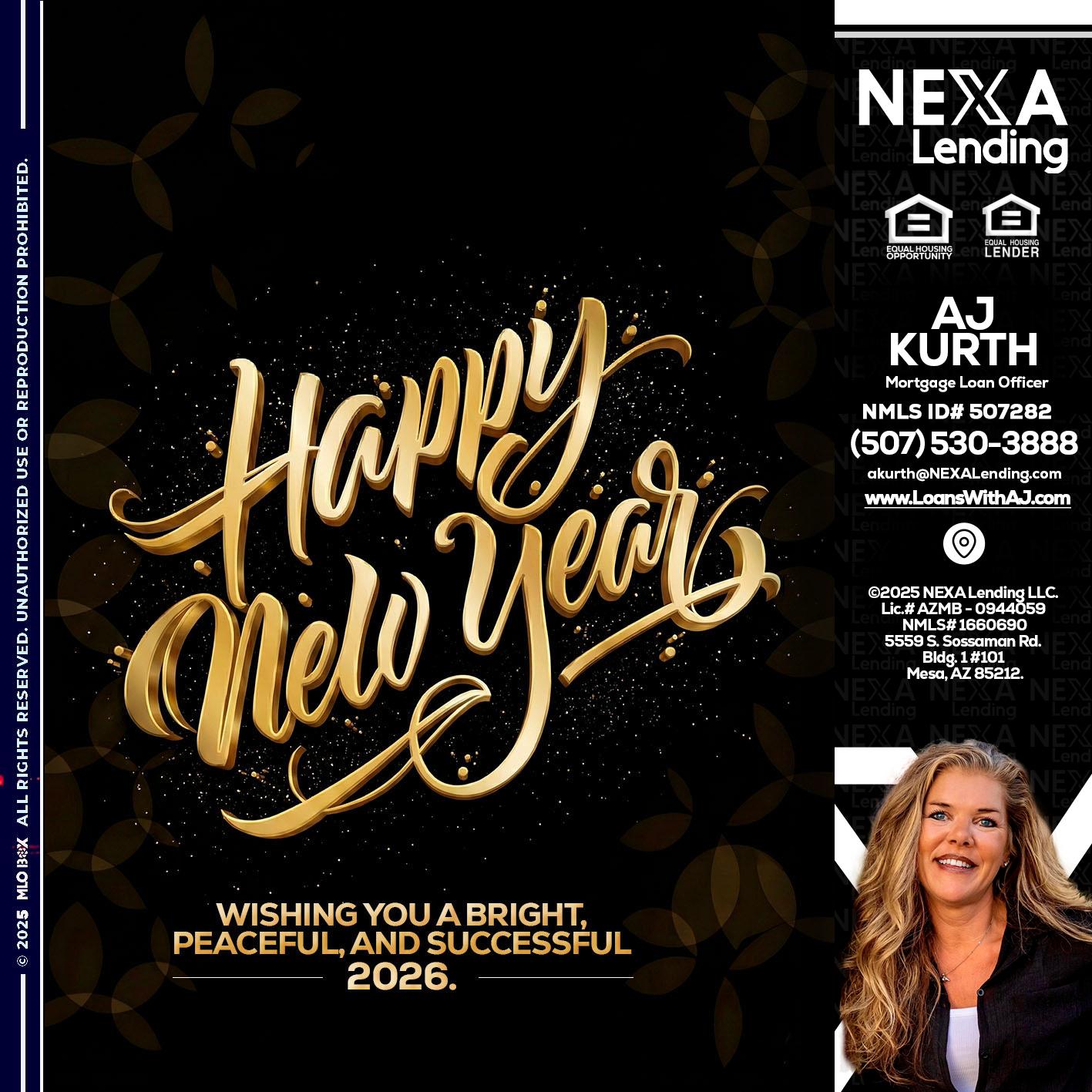 HAPPY NEW YEAR - Amy J Kurth -Loan Officer