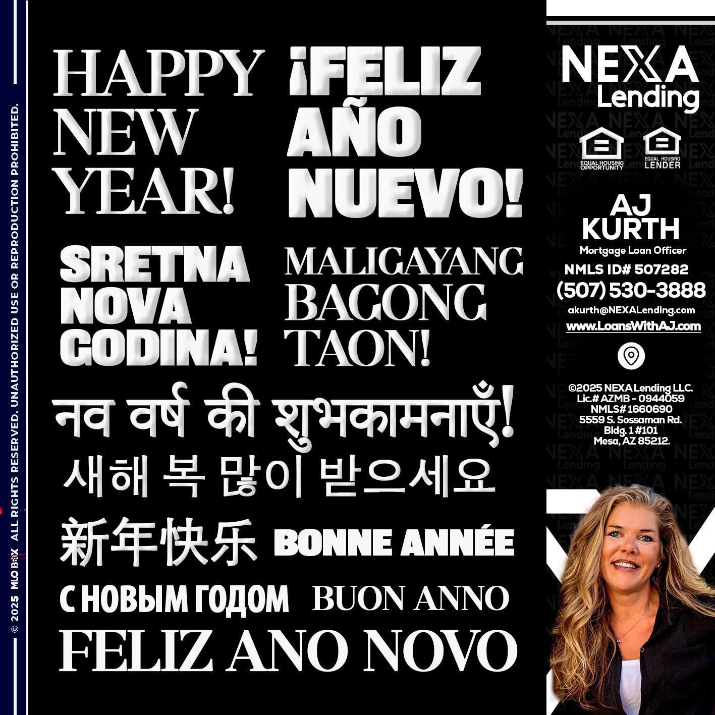 HAPPY NEW YEAR - Amy J Kurth -Loan Officer