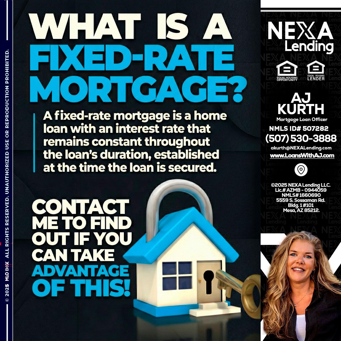 WHAT IS  A FIXED - Amy J Kurth -Loan Officer