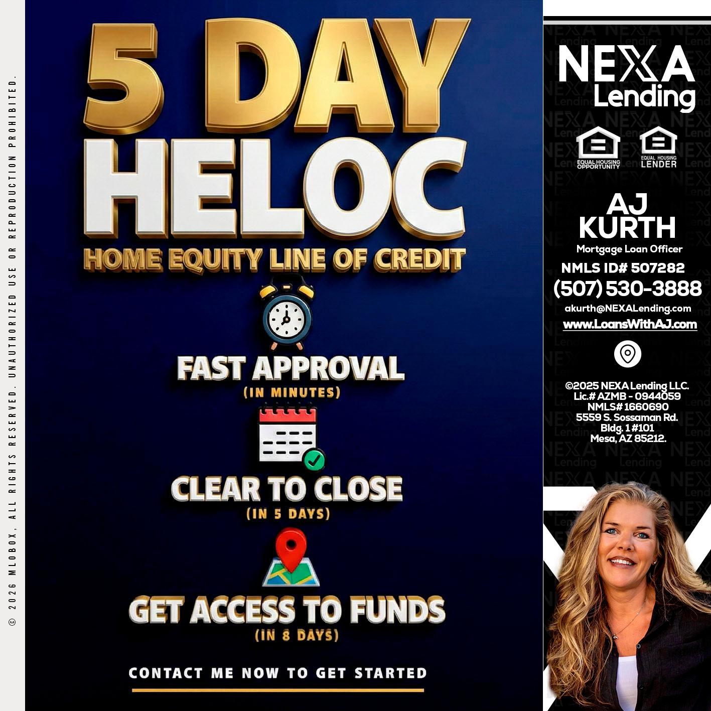 5 day hello - Amy J Kurth -Loan Officer