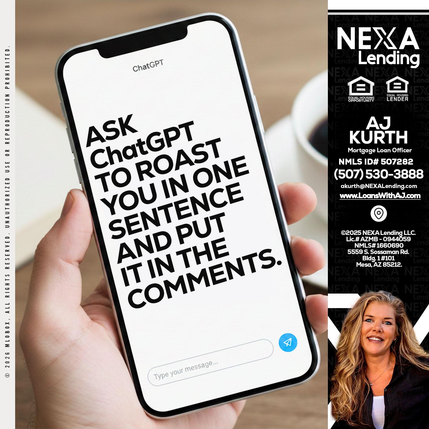 ask chatgpt - Amy J Kurth -Loan Officer