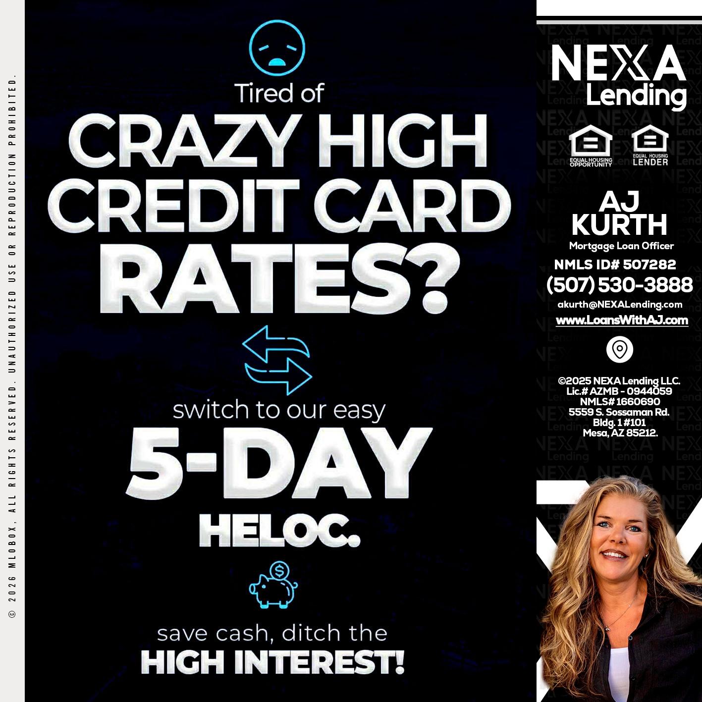 CRAZY HIGH - Amy J Kurth -Loan Officer