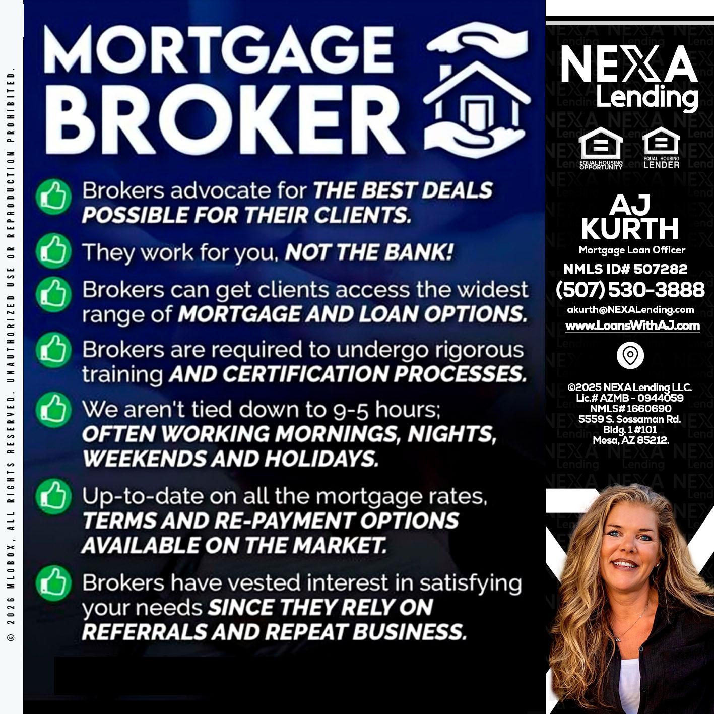 MORTGAGE BROKER - Amy J Kurth -Loan Officer