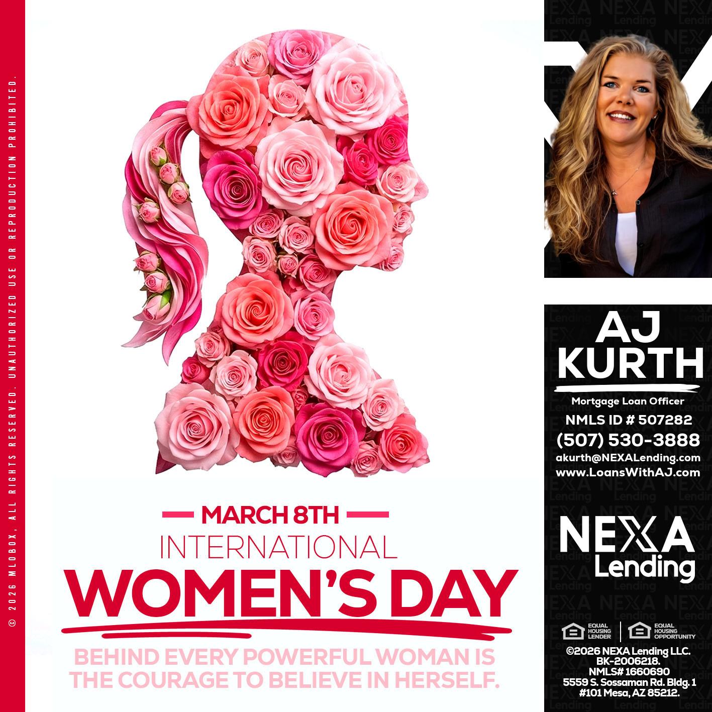 MARCH 8TH - Amy J Kurth -Loan Officer