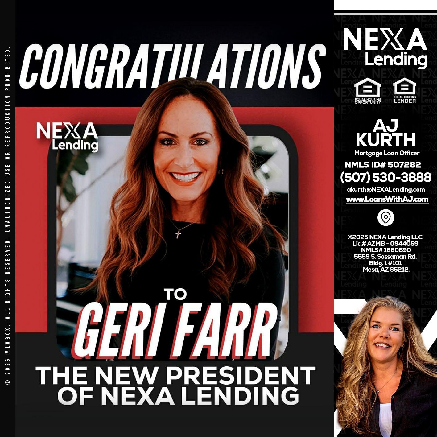 CONGRATULATIONS - Amy J Kurth -Loan Officer
