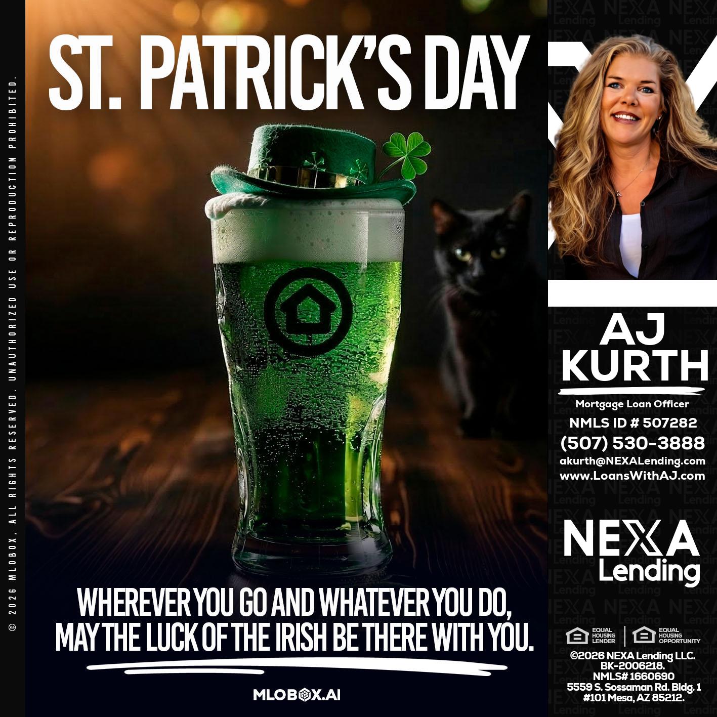 st. Patricks day - Amy J Kurth -Loan Officer