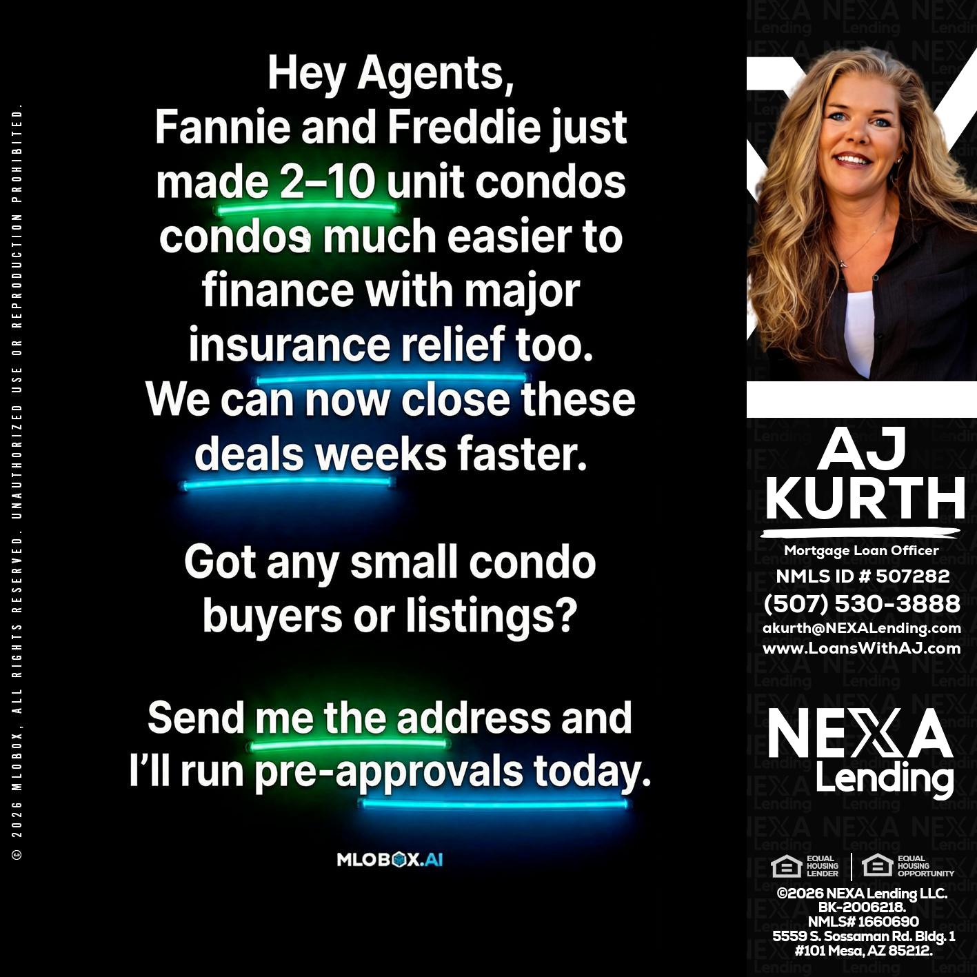 HEY AGENTS - Amy J Kurth -Loan Officer