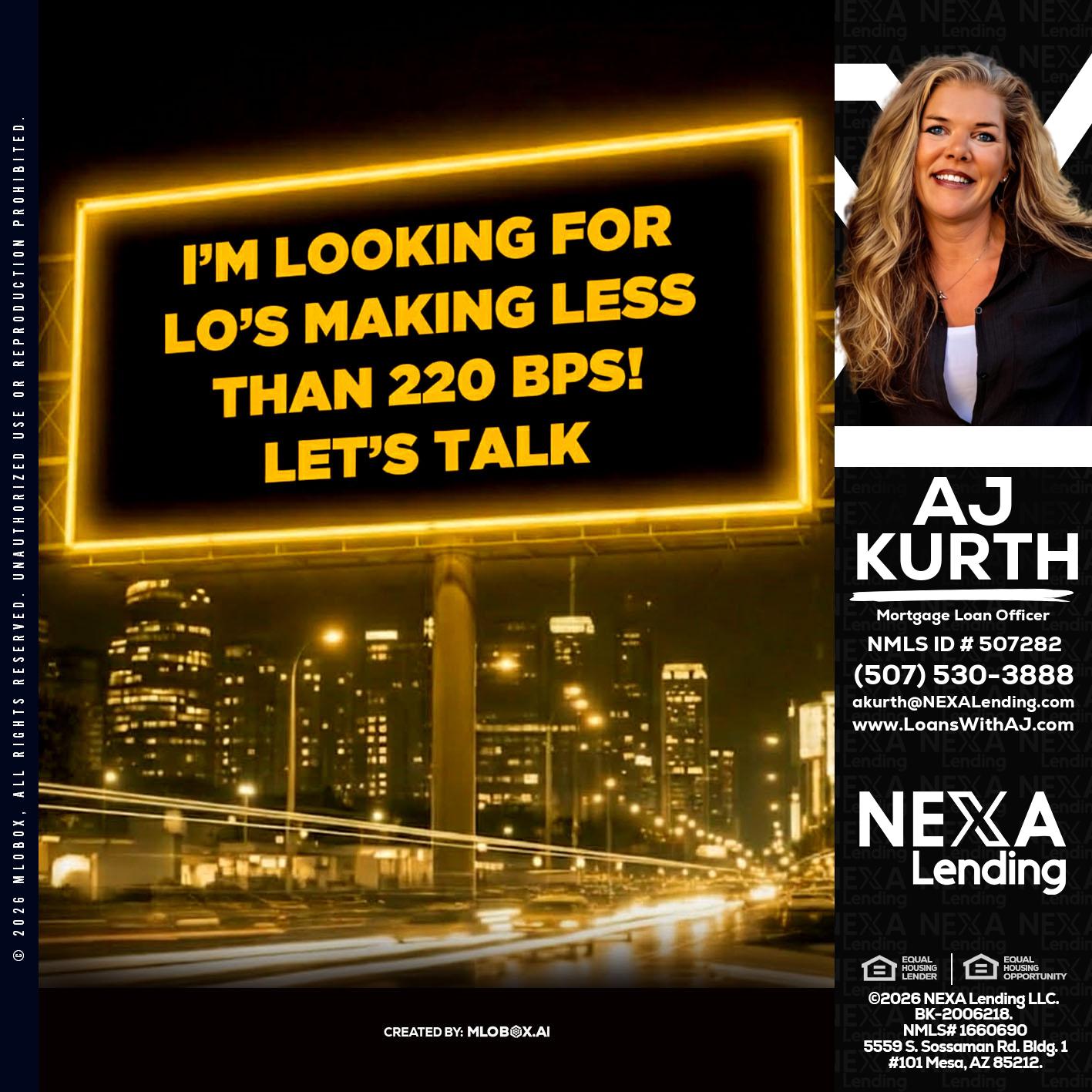 Looking for MLOs - Amy J Kurth -Loan Officer