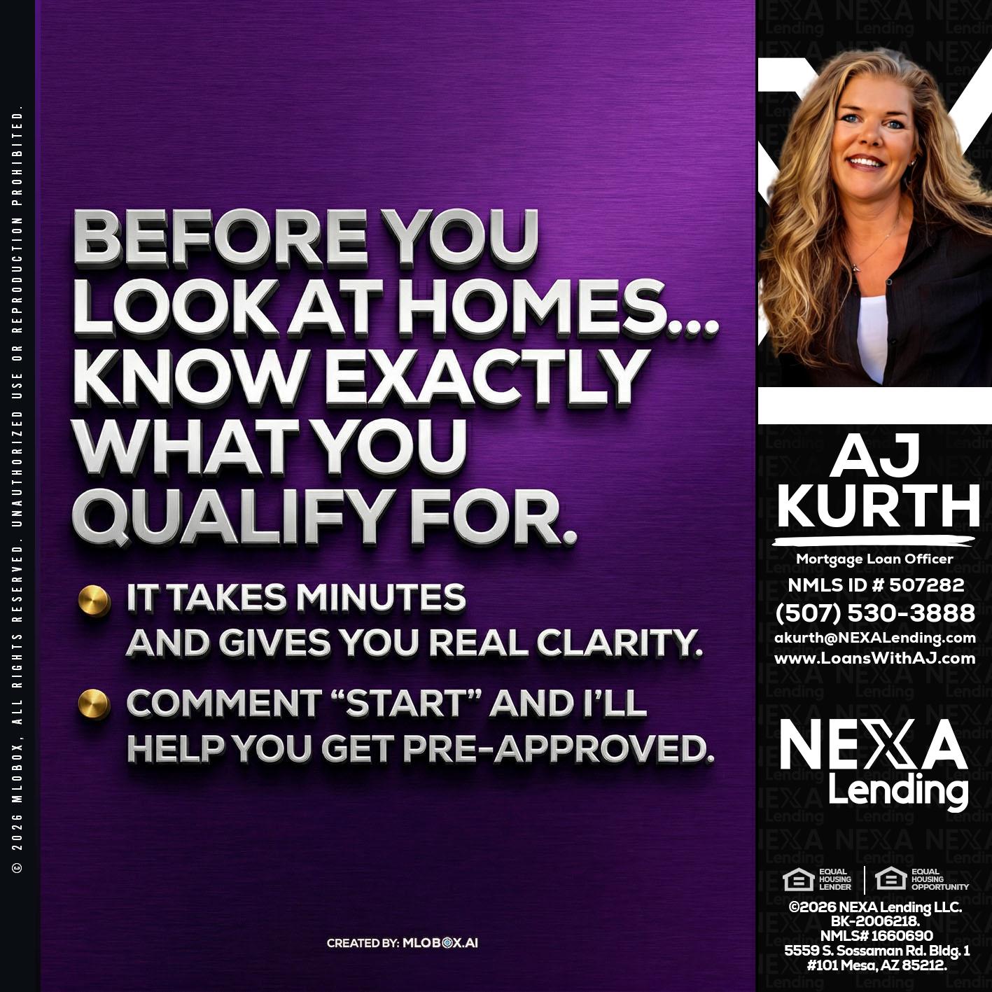 BEFORE YOU - Amy J Kurth -Loan Officer