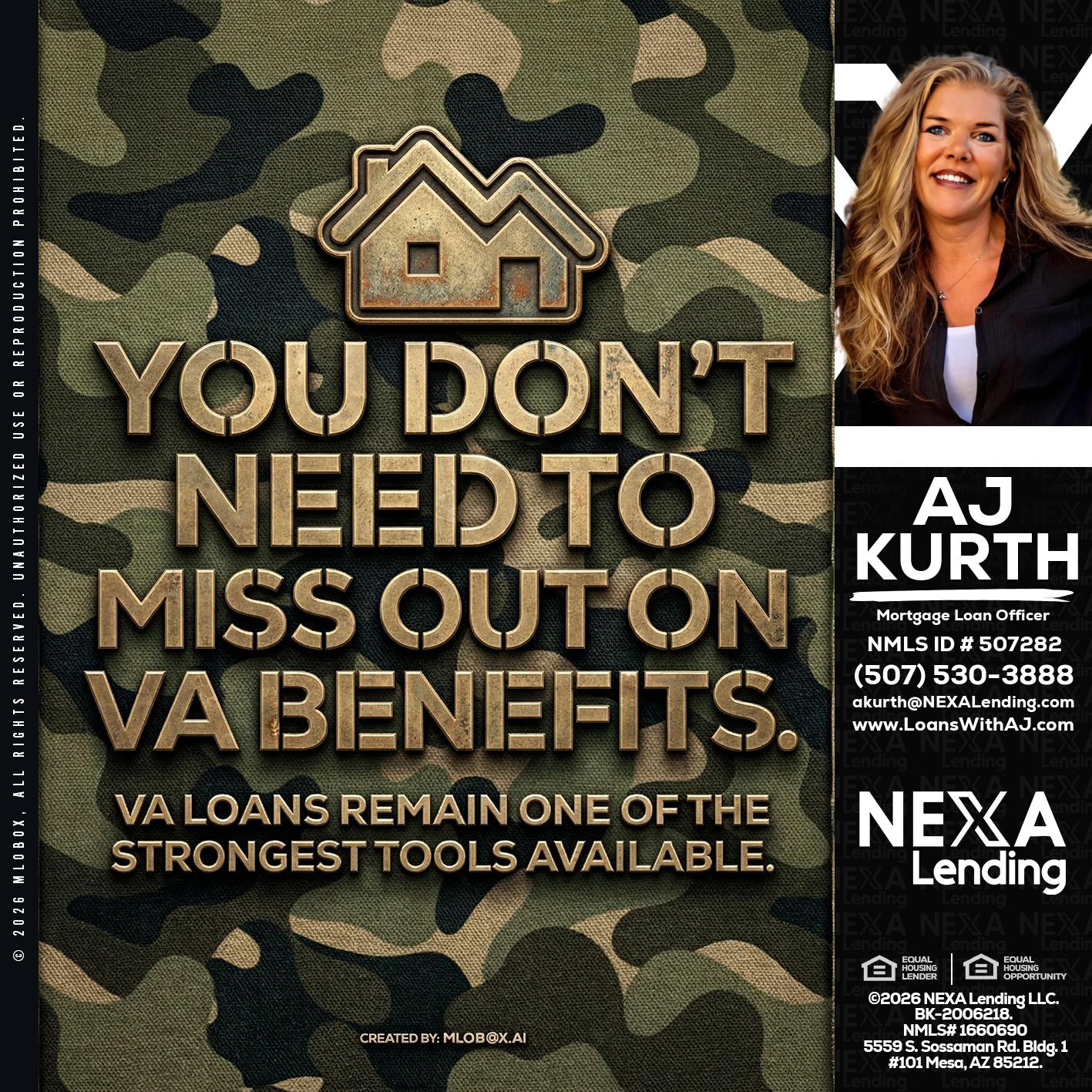 you don't need - Amy J Kurth -Loan Officer