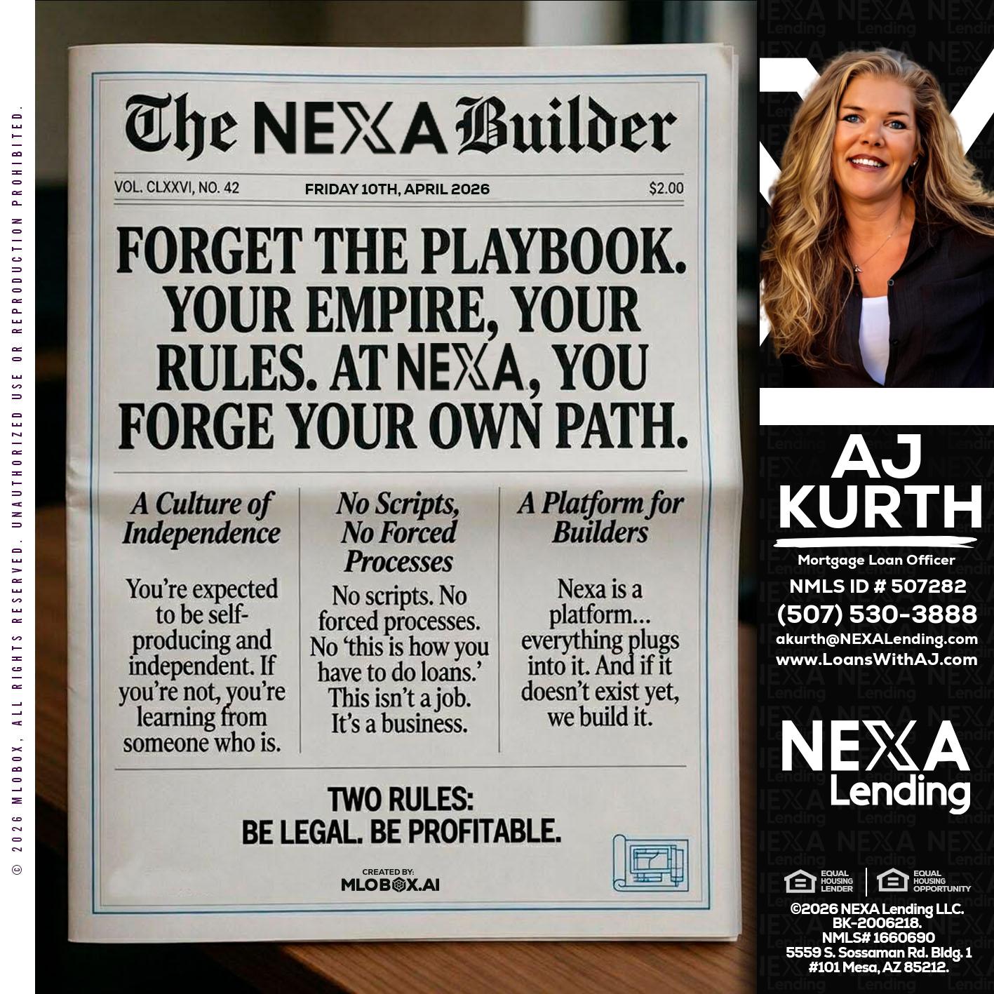 THE NEXA BUILDER - Amy J Kurth -Loan Officer