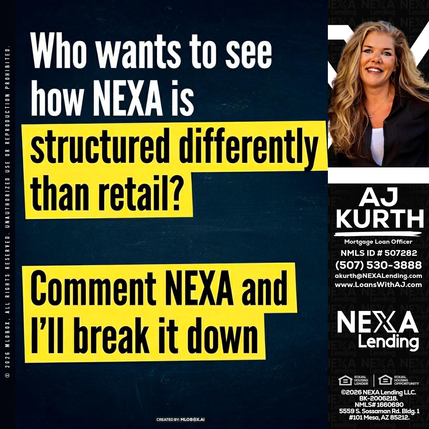 who want to see - Amy J Kurth -Loan Officer