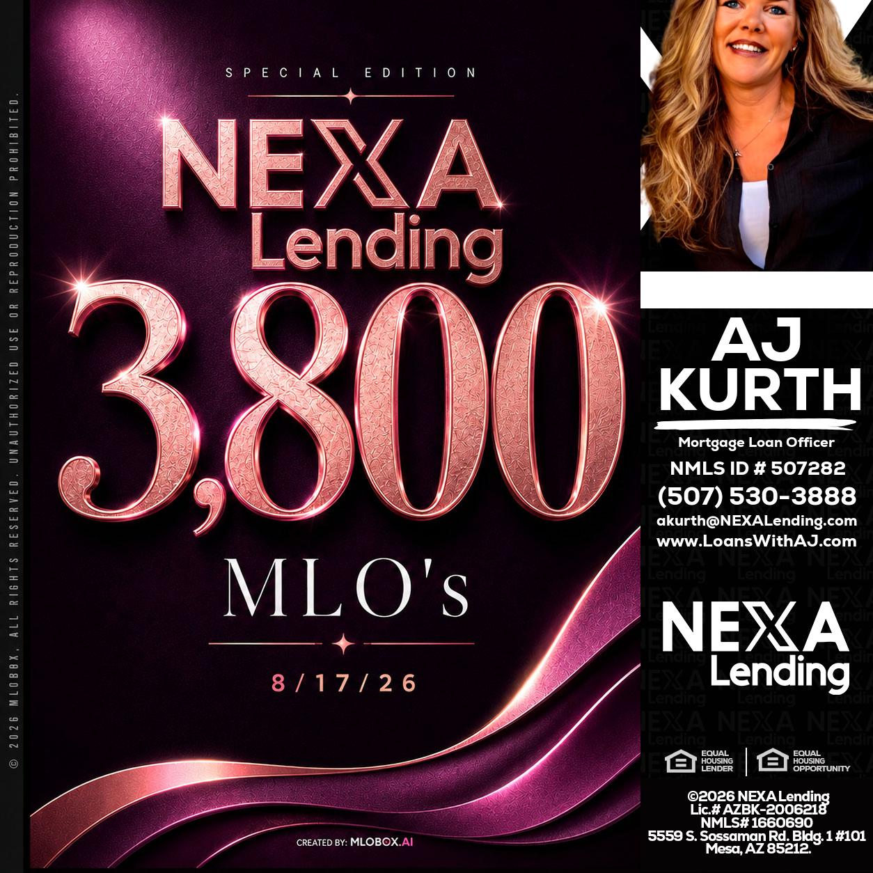 3800 MLOs - Amy J Kurth -Loan Officer