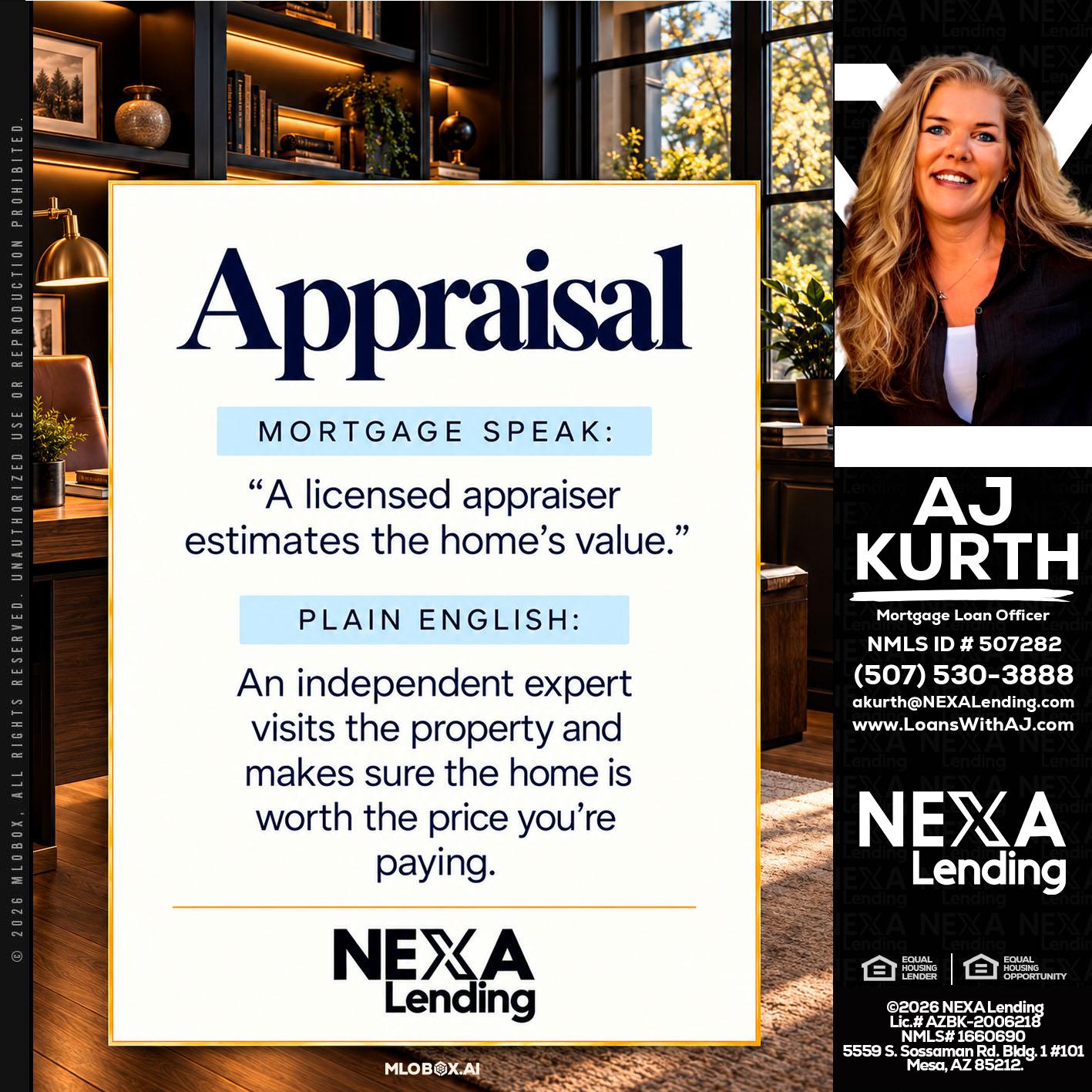 appraisal - Amy J Kurth -Loan Officer