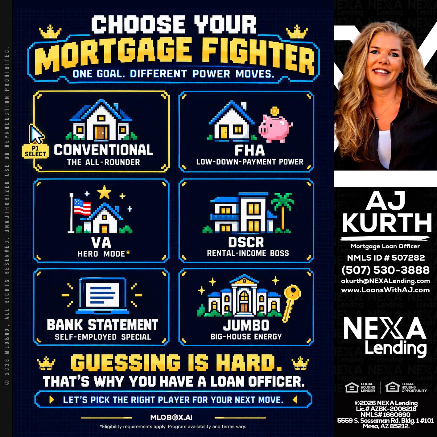 CHOOSE YOUR MORTGAGE - Amy J Kurth -Loan Officer
